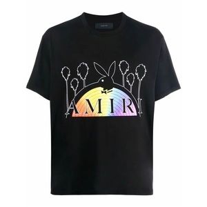 Amiri X Playboy New Season Black Rainbow Playboy T-shirt